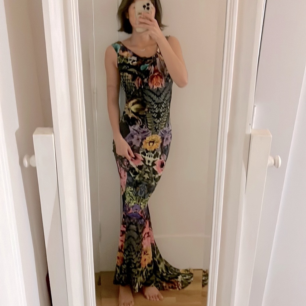 ROBERTO CAVALLI Floral Print floor length gown - Picture 2 of 16